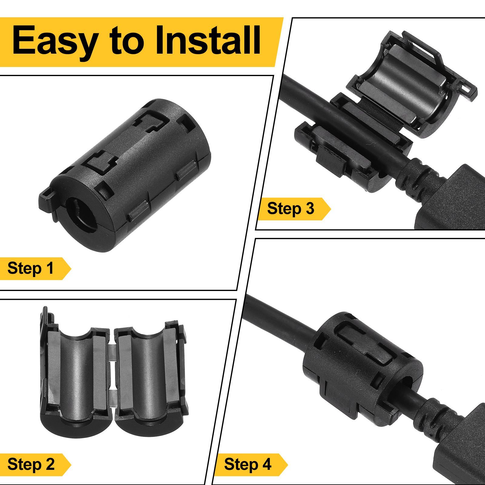 uxcell 電子機器・産業用フェライトフィルターリングコア RFI/E M I