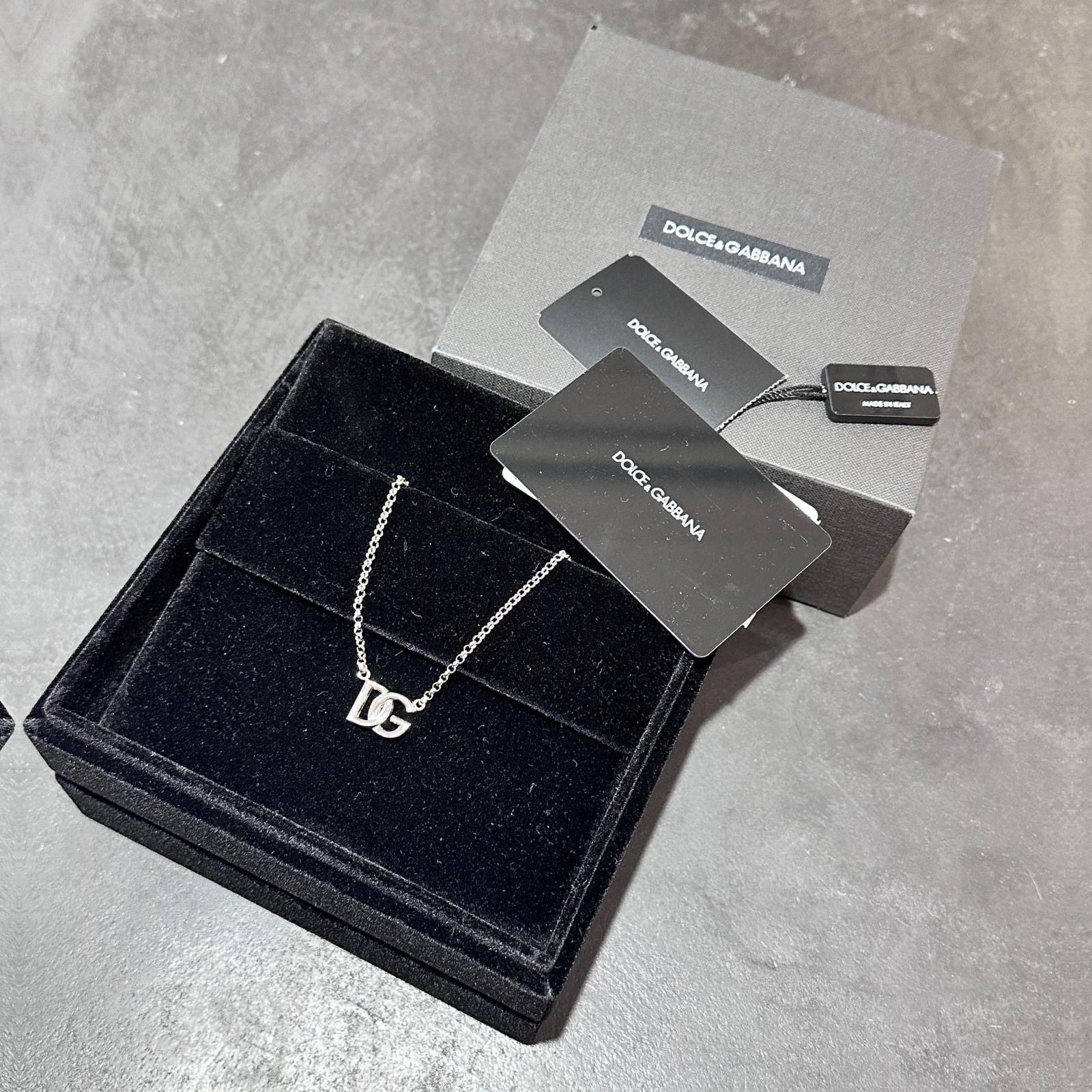 参考上代60500円 DOLCE&GABBANA チェーンネックレス DGロゴ シルバー