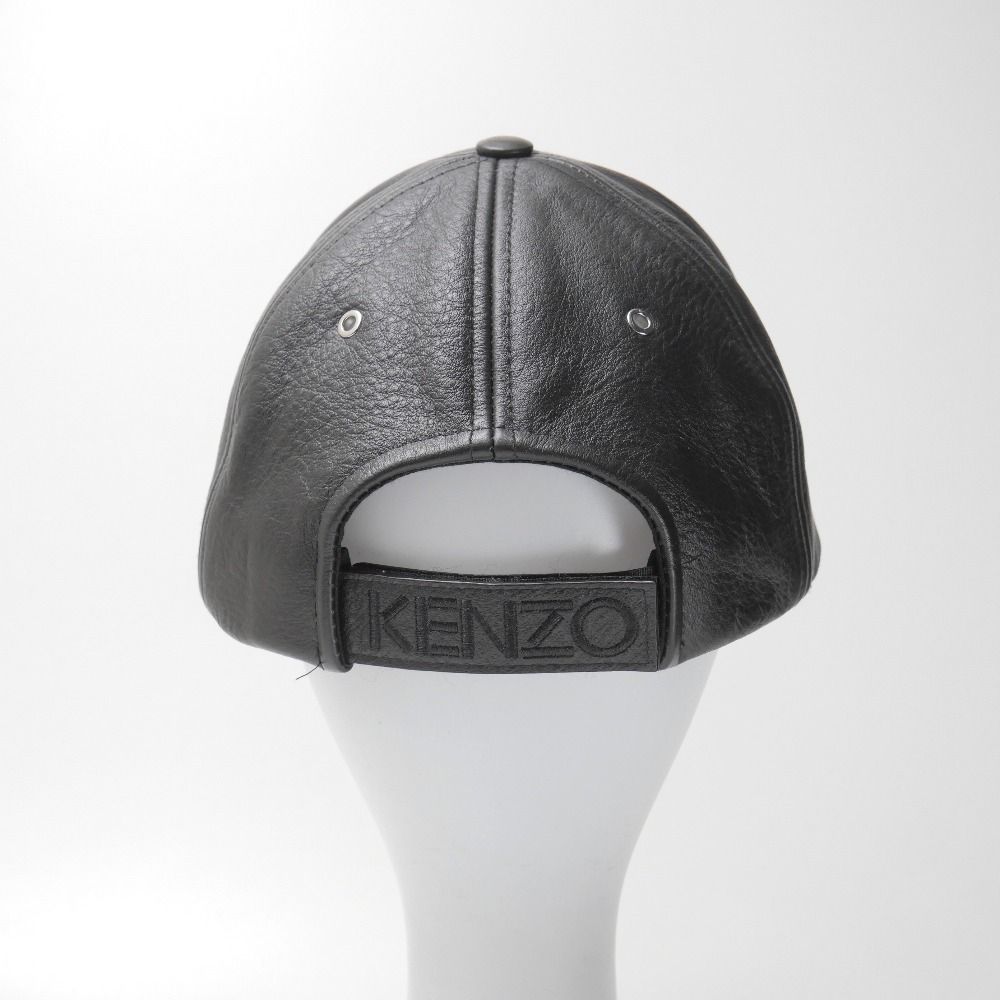 □美品□KENZO ケンゾー キャップ サイズU タイガー刺繍 レザー