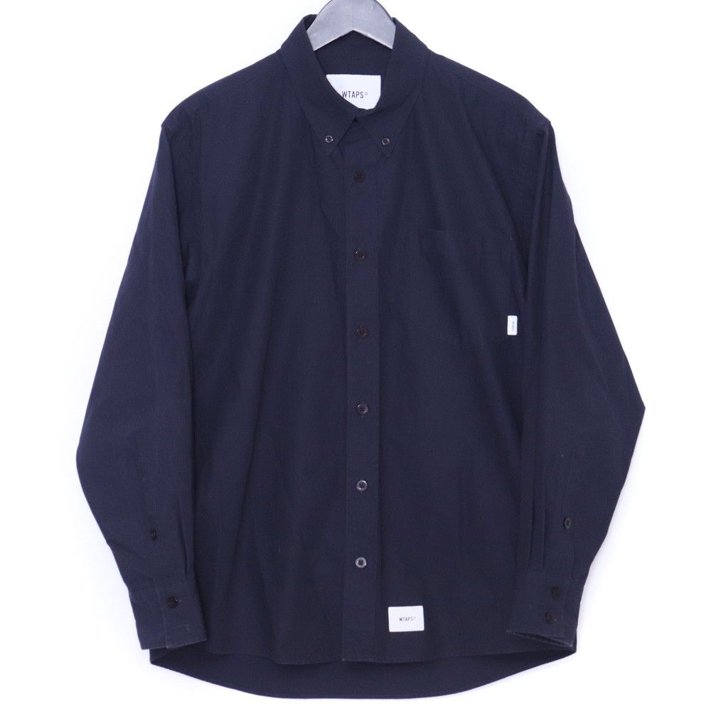 WTAPS BD/LS/COTTON.RIPSTOP 長袖シャツ サイズ02 ネイビー 202TQDT