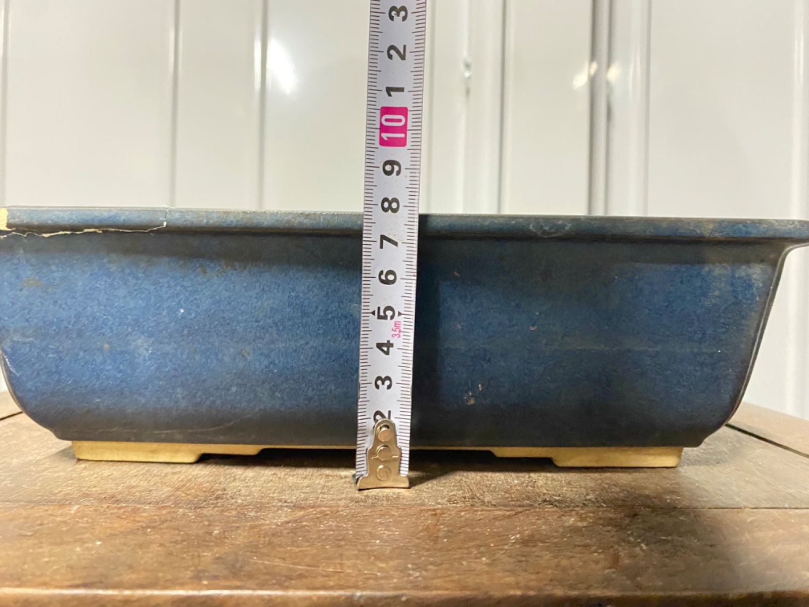 盆栽鉢 長方 青 釉 小品盆栽 観葉植物 多肉植物 山野草 草花 花 雑木