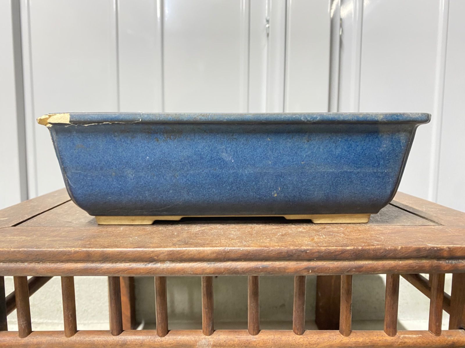 盆栽鉢 長方 青 釉 小品盆栽 観葉植物 多肉植物 山野草 草花 花 雑木