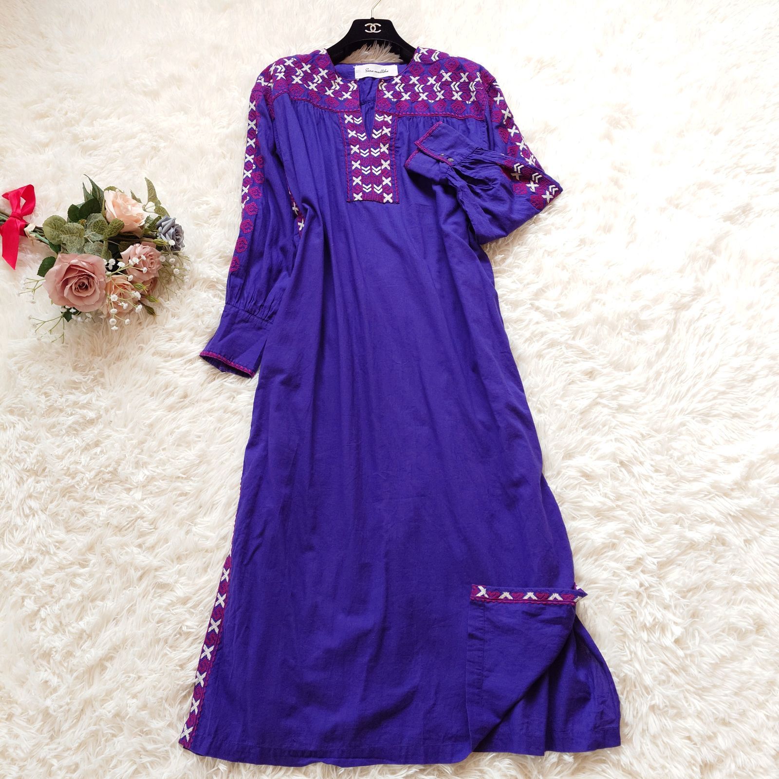 サラマリカ sara mallika COTTON KIKA LINE EMB 刺繍 ロング