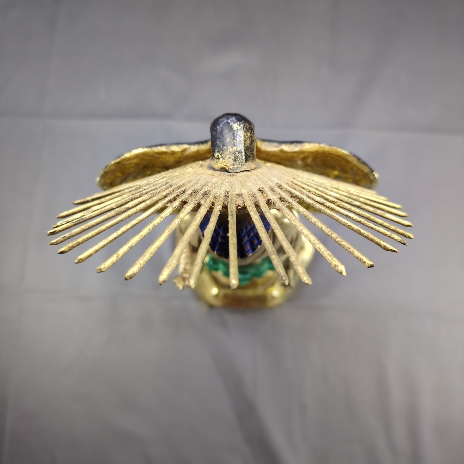 仏像 立像 光背付 金色 仏教美術 置物 民芸 古道具 A691 - メルカリ