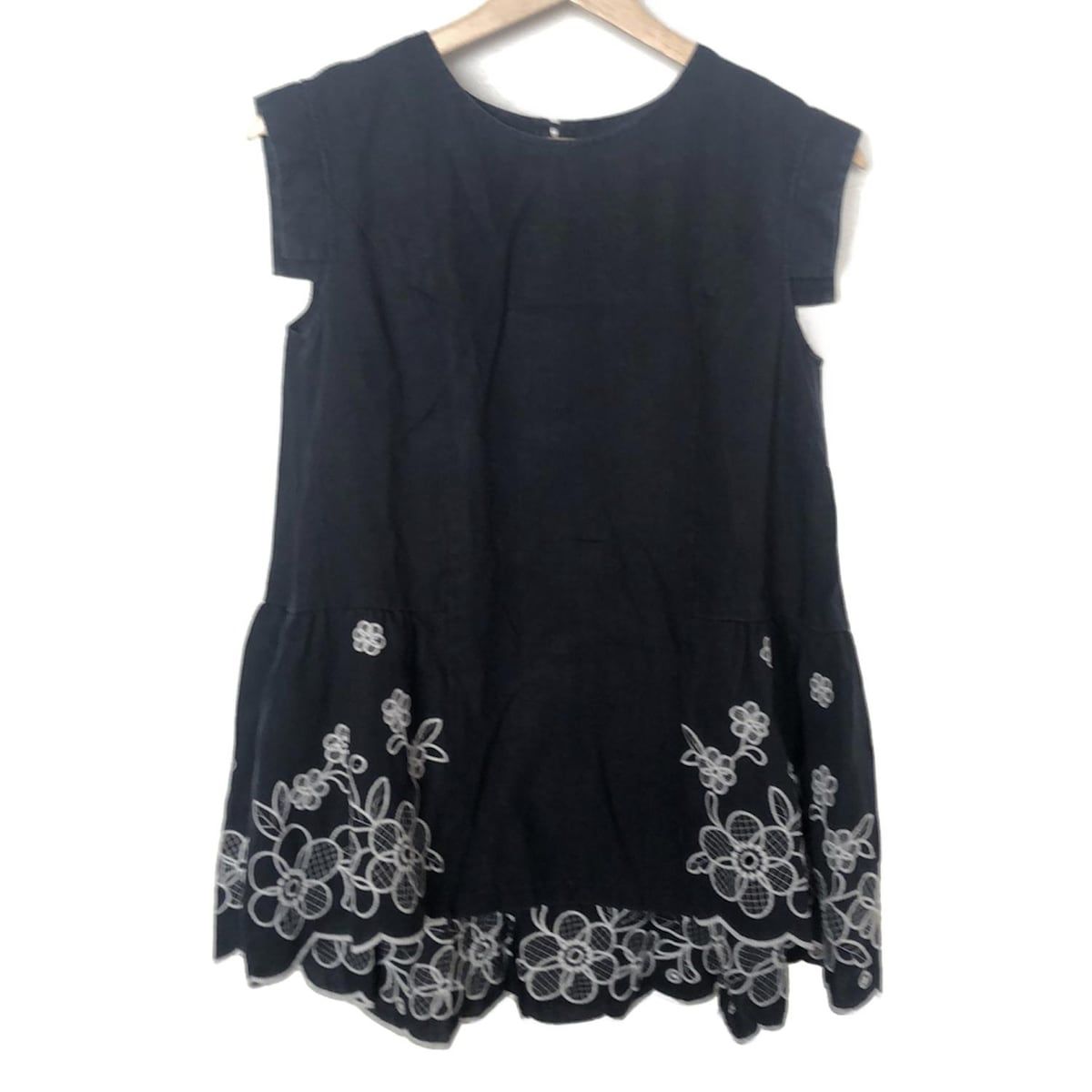 ルネ rene カットソーチュニック丈 Rene(ルネ) チュニック サイズ34 S レディース - ネイビー×白 クルー