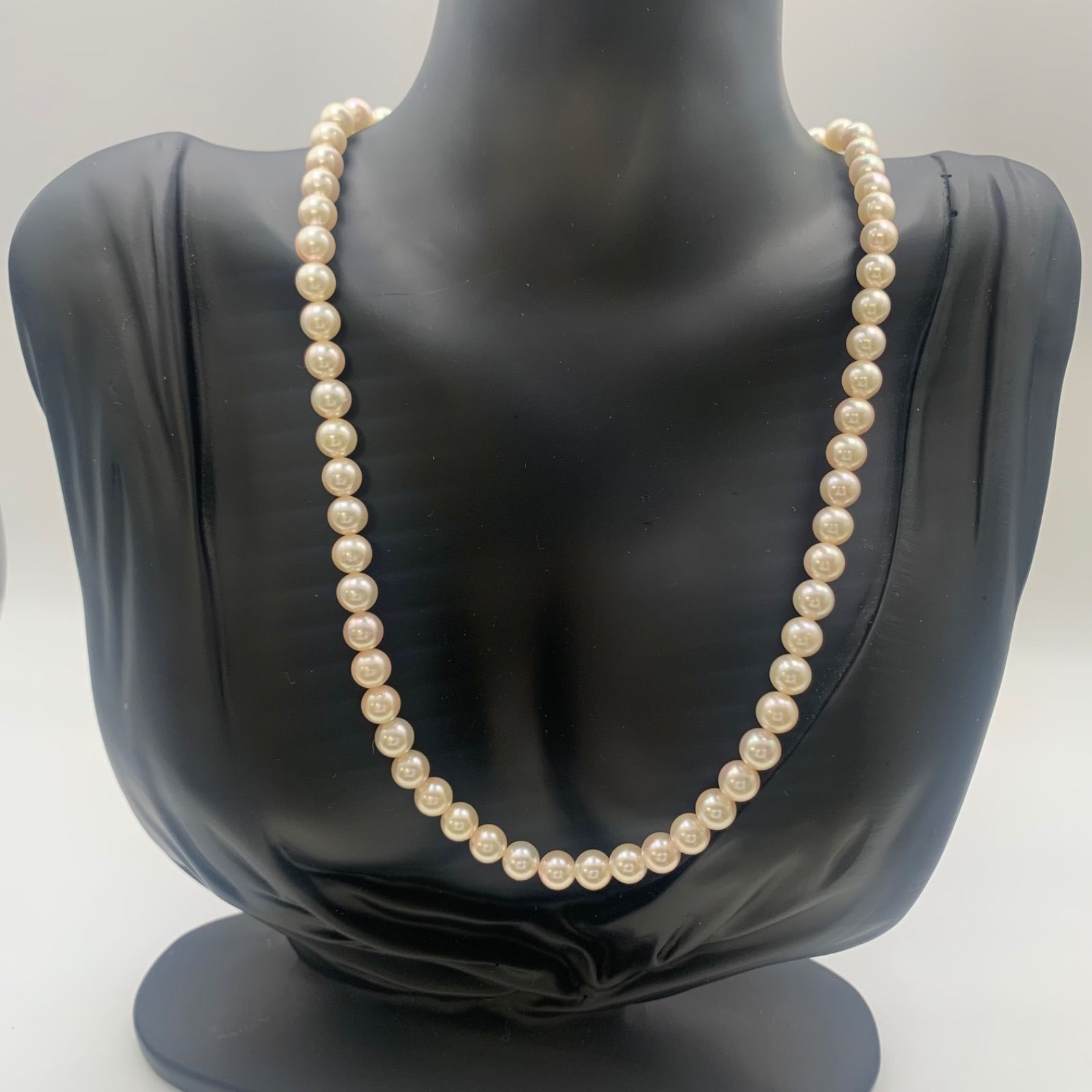 中古】ミキモト MIKIMOTO アコヤ真珠6-6.5mm パール ネックレス K14YG