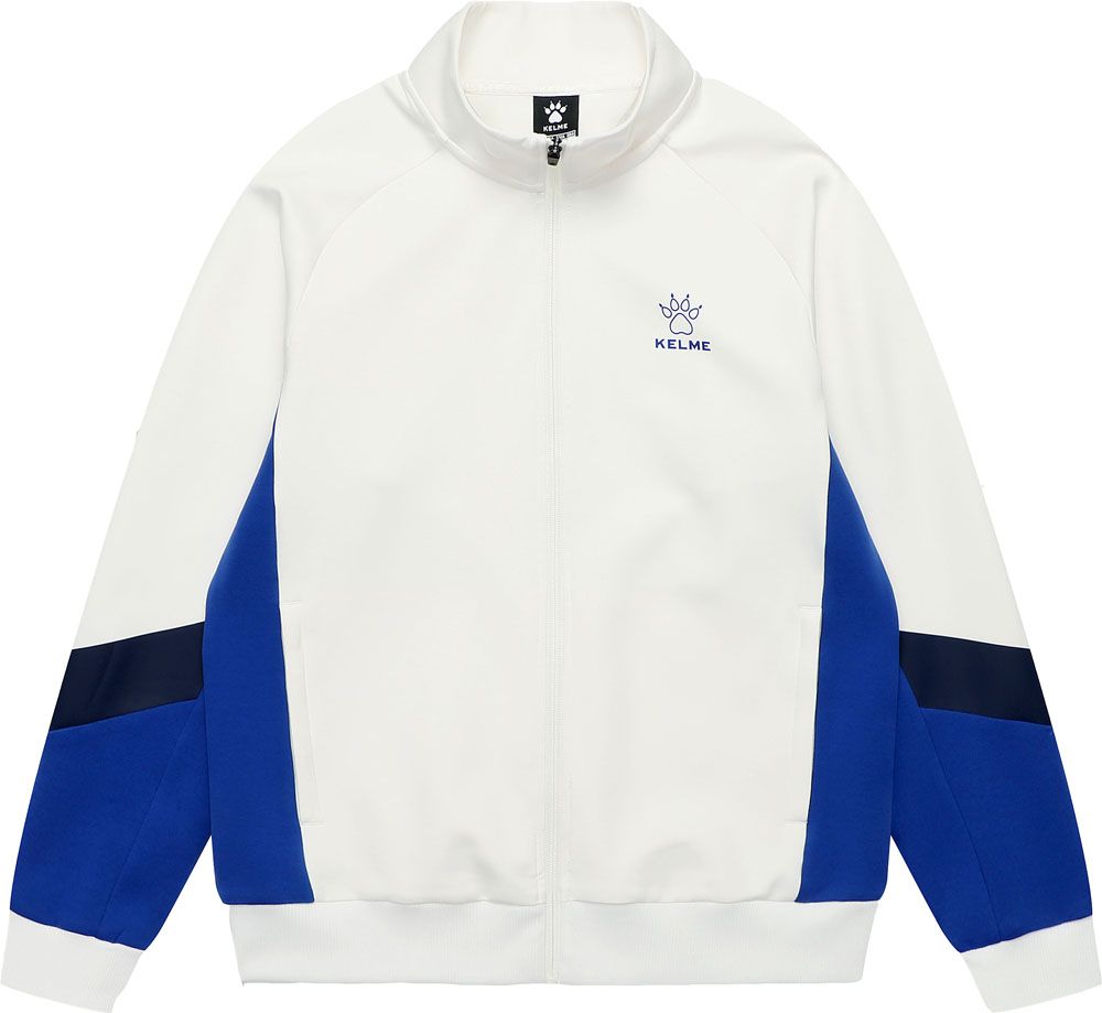 ケレメ KELME フットサル パネル ニットジャージ  8061WT1007 104 ホワイト/ロイヤルブル