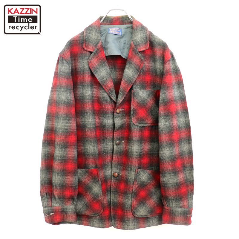 50s vintage PENDLETON オンブレチェック柄 ウール イージー