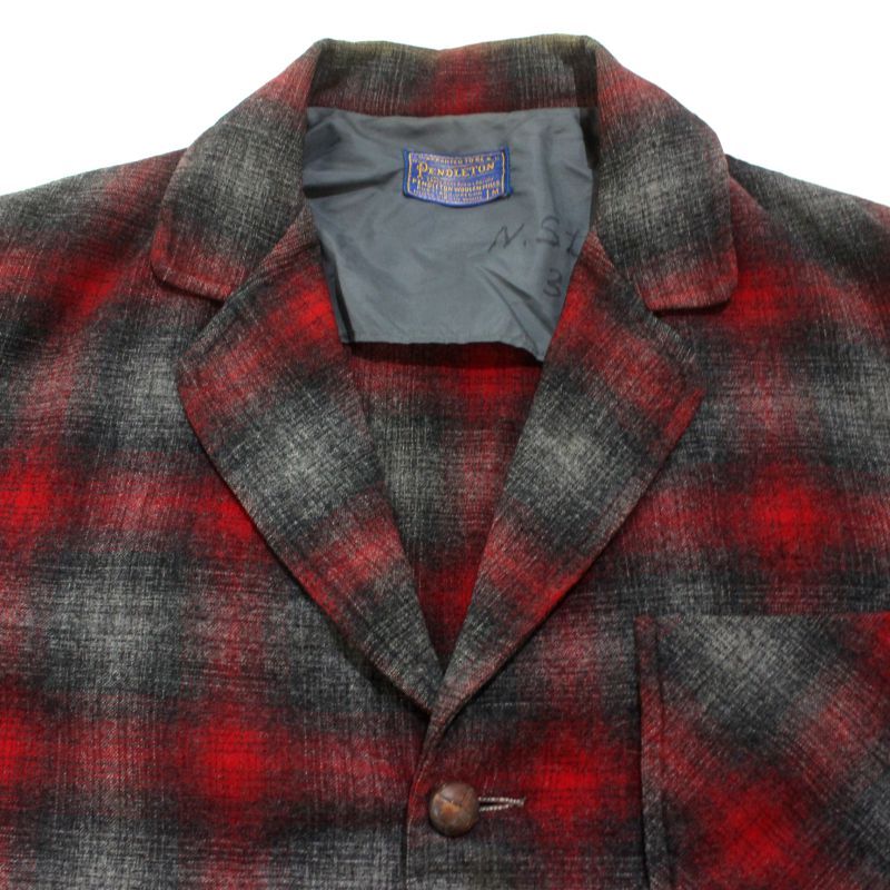 50s vintage PENDLETON オンブレチェック柄 ウール イージー