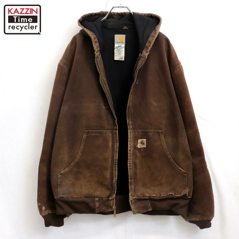 00s USA製 Carhartt ダック 裏地メッシュ DKB アクティブパーカー