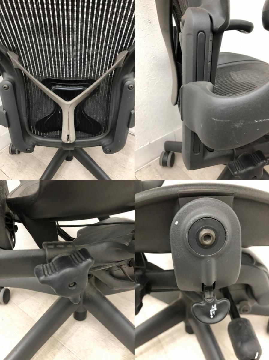  品 ハーマンミラー 固定肘付アーロンチェア AE112PWA PJG1BBBK3D01 ブラック オフィスチェア ワークチェア 椅子 チェア