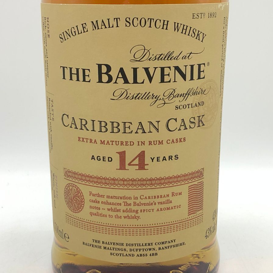 ザ バルヴェニー14年 カリビアンカスク 700ml 43%【D4】 - メルカリ