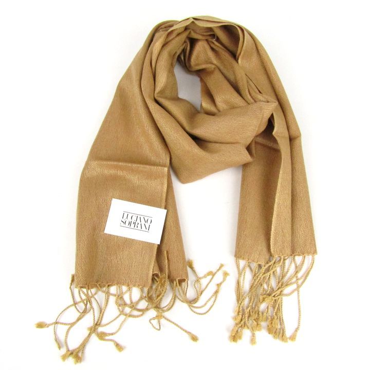 ルチアーノソプラーニ ストール 未使用 シルク/カシミヤ 無地 ブランド