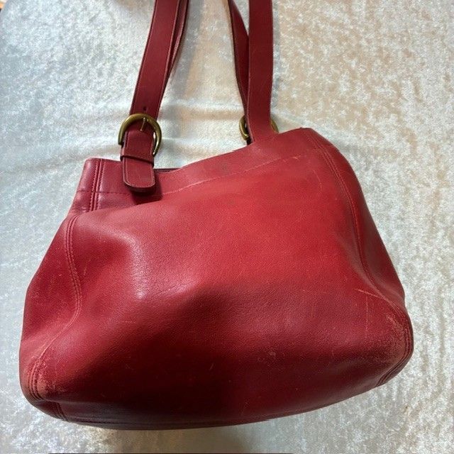 コーチ COACH オールドコーチ USA製 レッドグラブタンレザー