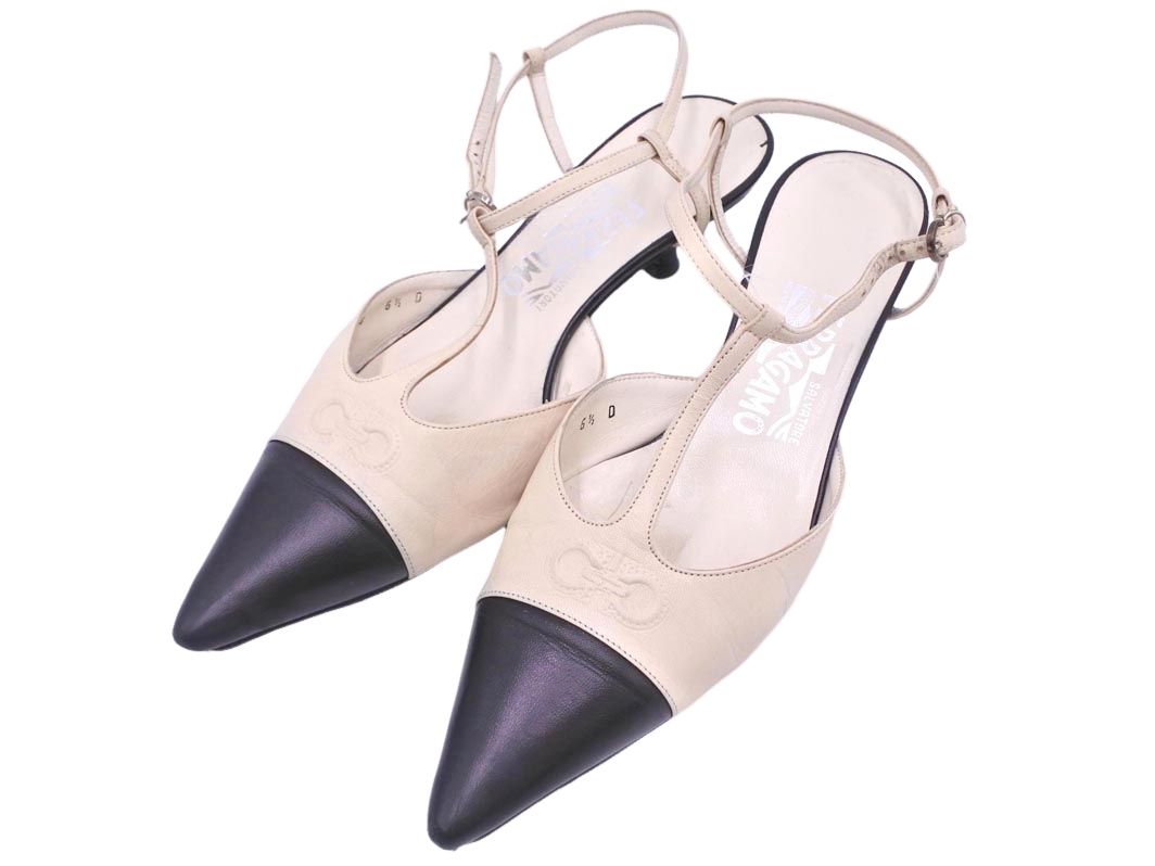 Salvatore Ferragamo サルヴァトーレフェラガモ 本革 レザー ポイン