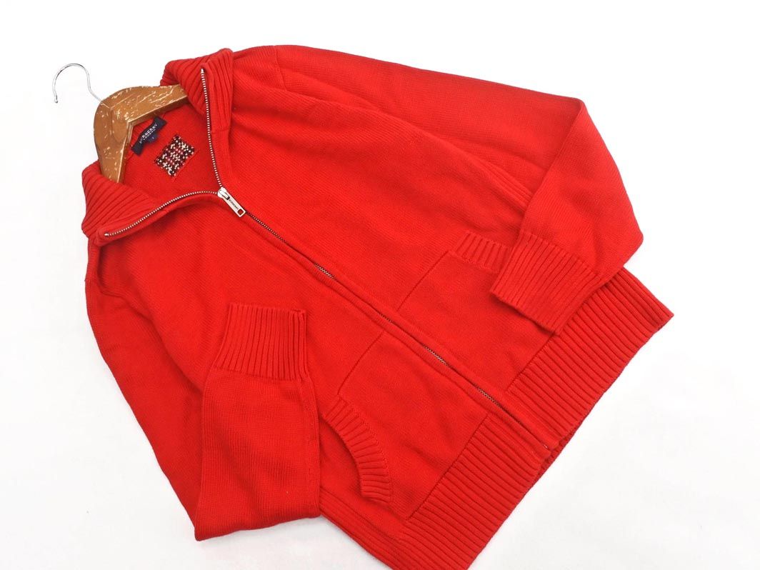BURBERRY バーバリー ジップアップ ニット ジャケット size1/赤