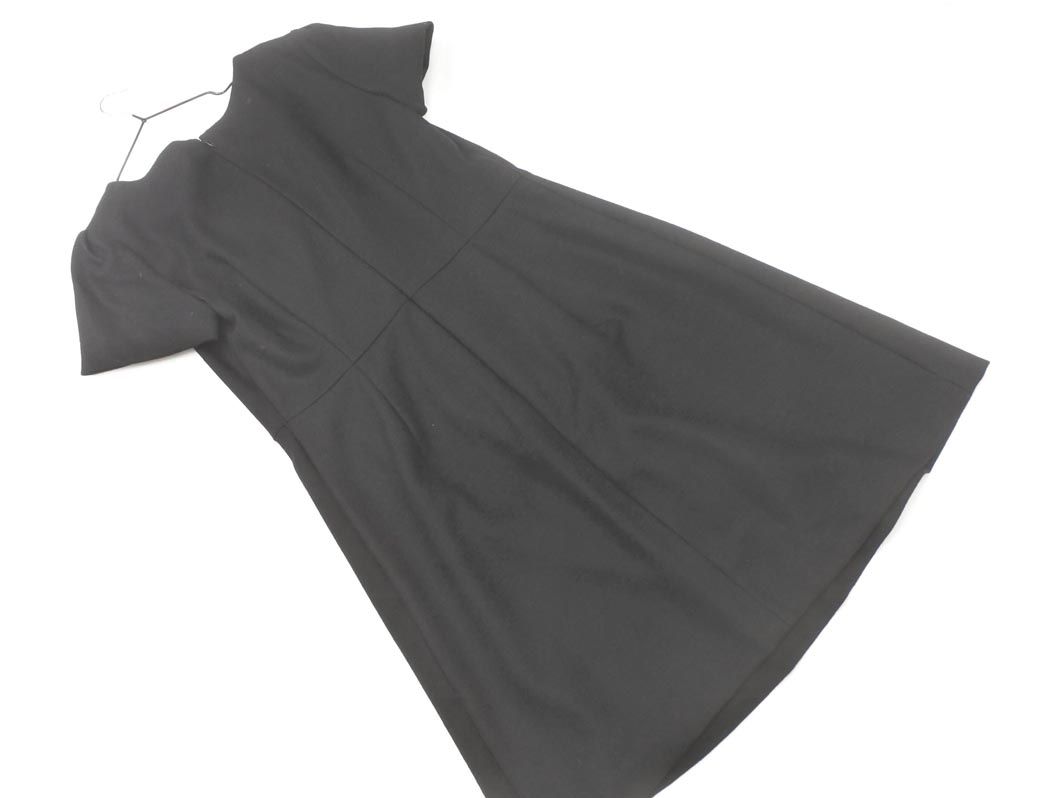 UNTITLED アンタイトル ウール100% タック ワンピース size42/黒