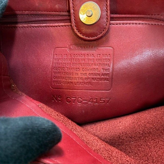 コーチ COACH オールドコーチ USA製 レッドグラブタンレザー