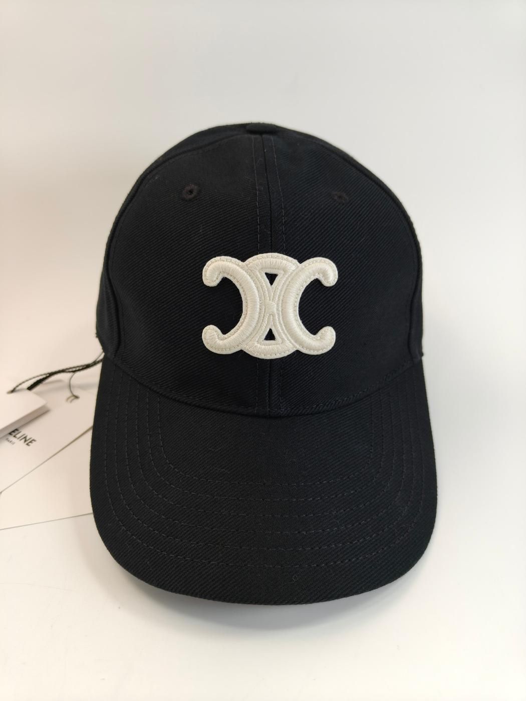 CELINE セリーヌ トリオンフ ベースボールキャップ ブラック 黒 管理