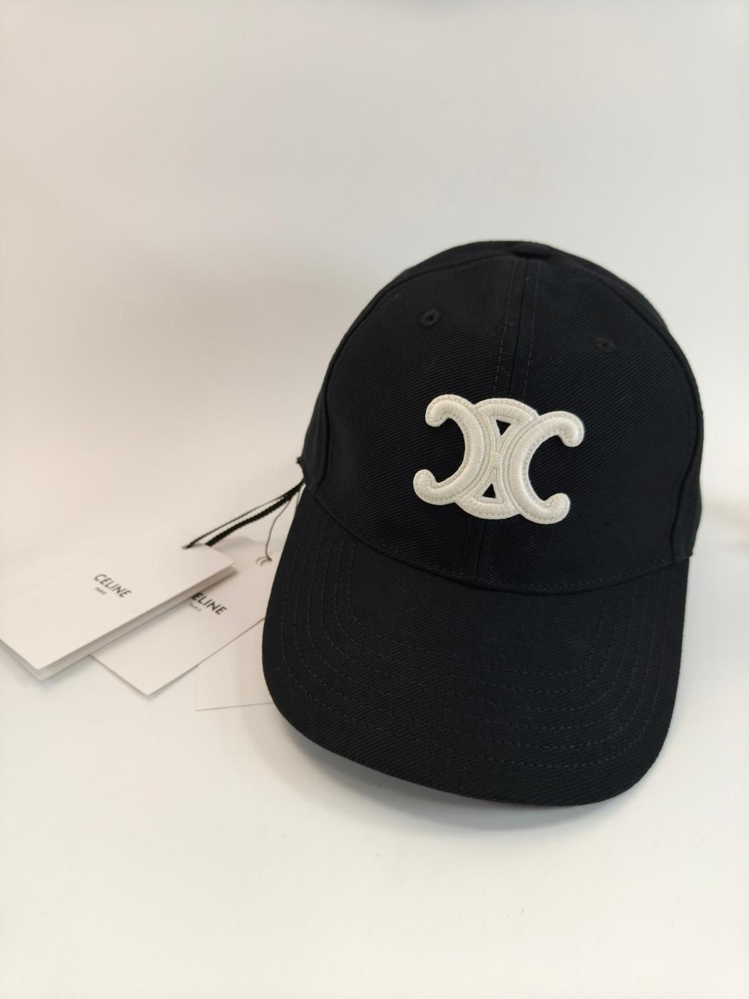 CELINE セリーヌ トリオンフ ベースボールキャップ ブラック 黒 管理