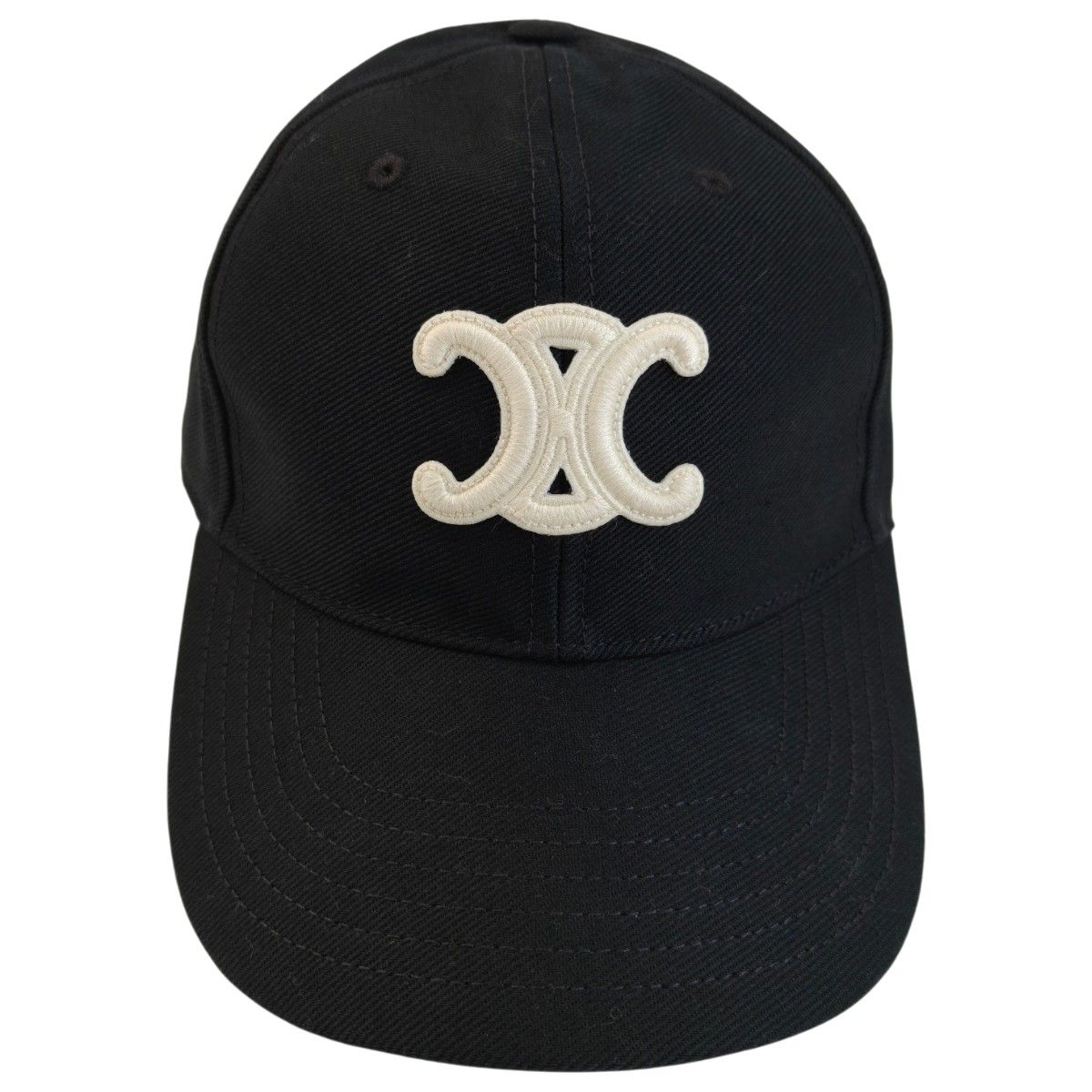 CELINE セリーヌ トリオンフ ベースボールキャップ ブラック 黒 管理