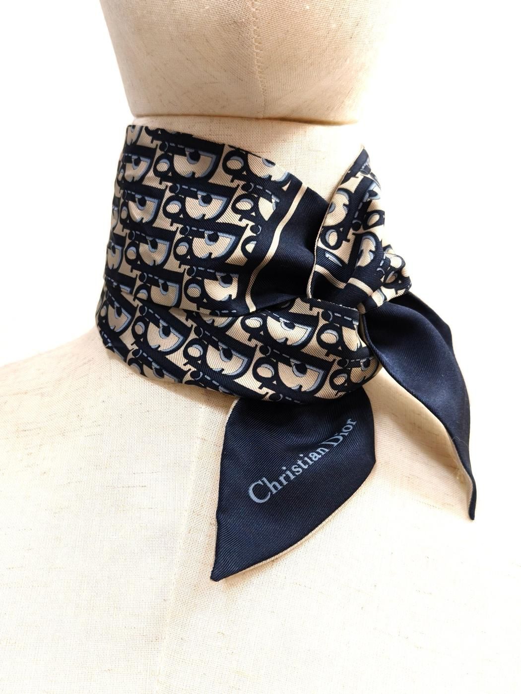 Dior ディオール ミッツァ スカーフ トロッター ネイビー 管理番号