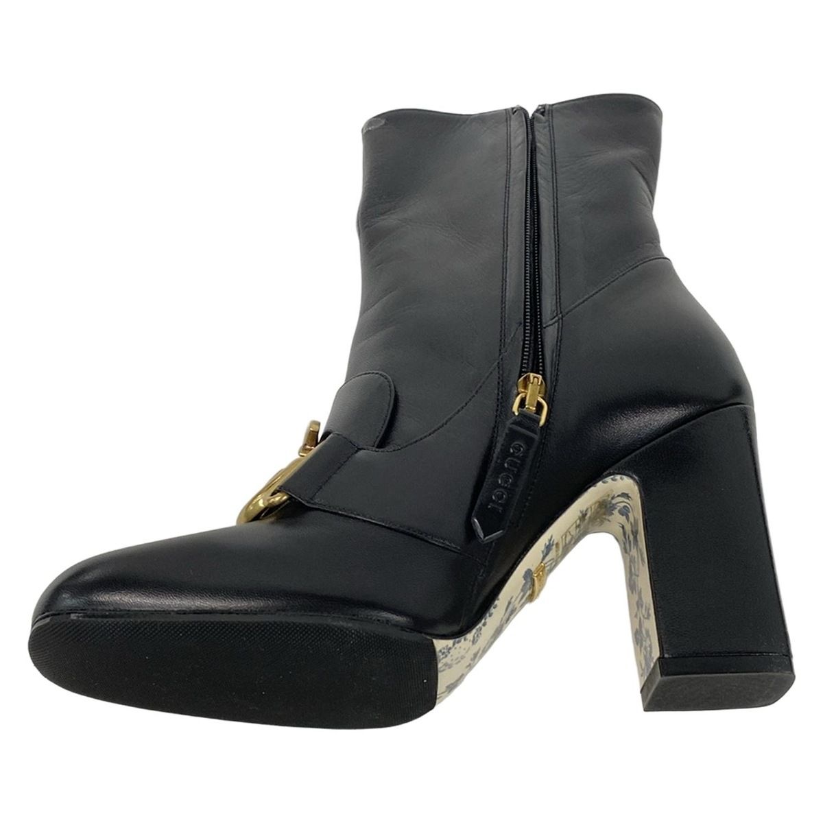 GUCCI レディースブーツ GUCCI(グッチ) ブーツ 36 1/2 レディース美品 - 549694 黒 ダブルG