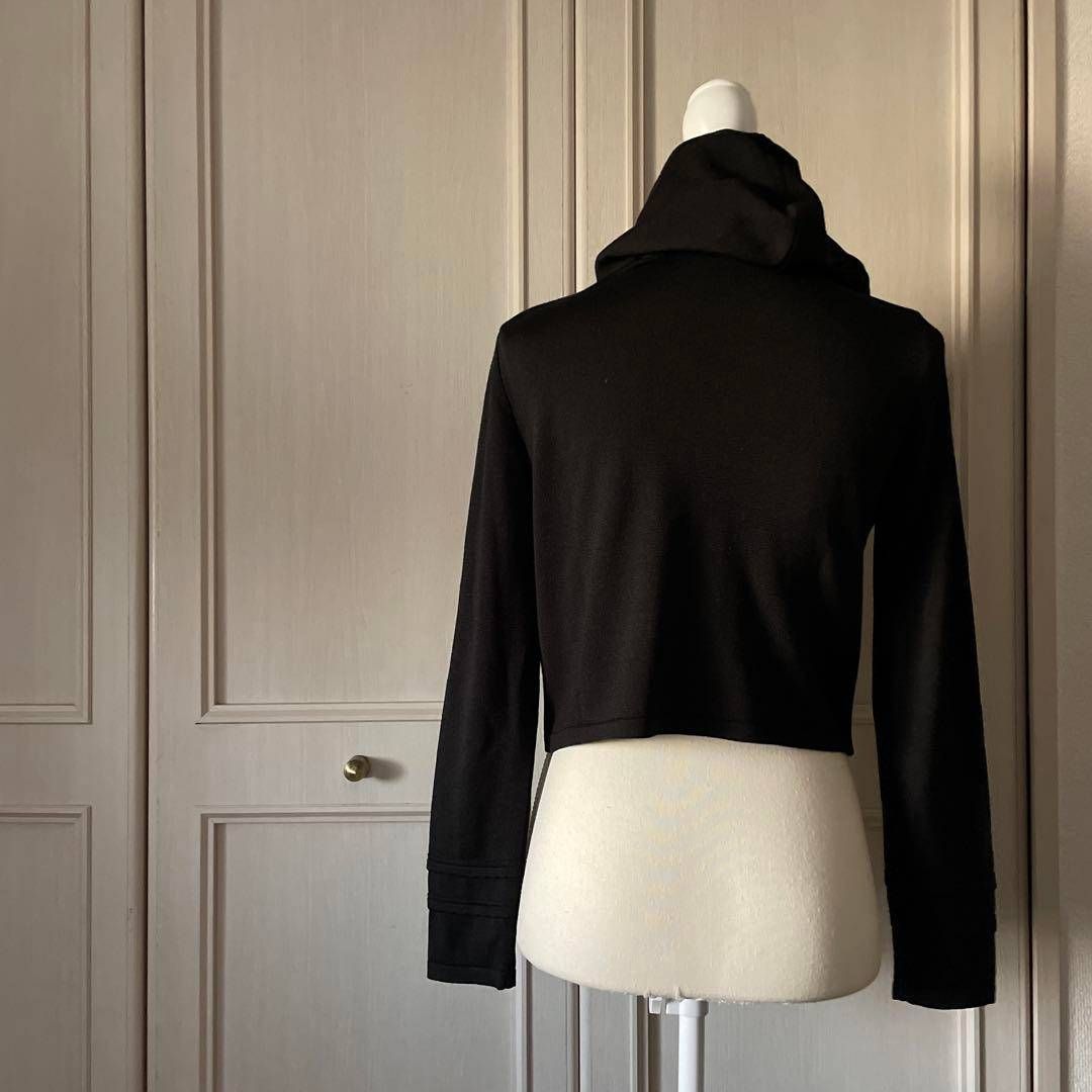 30 ルネ Rene パーカー カーディガン 黒 長袖 オールシーズン お呼ばれ