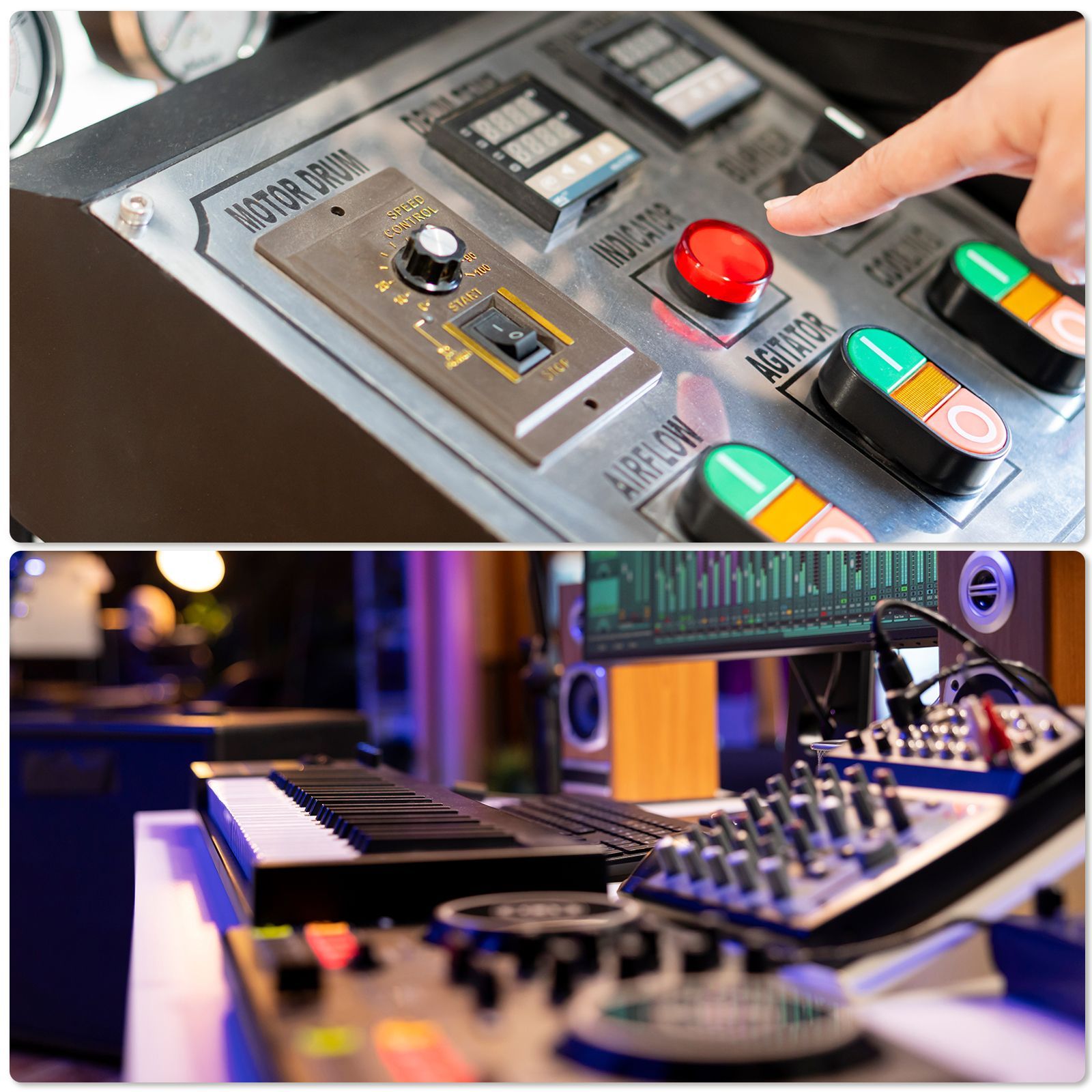 uxcell 10個セット A B S と 銅製 ポテンショメーター ノブ 1/4インチ