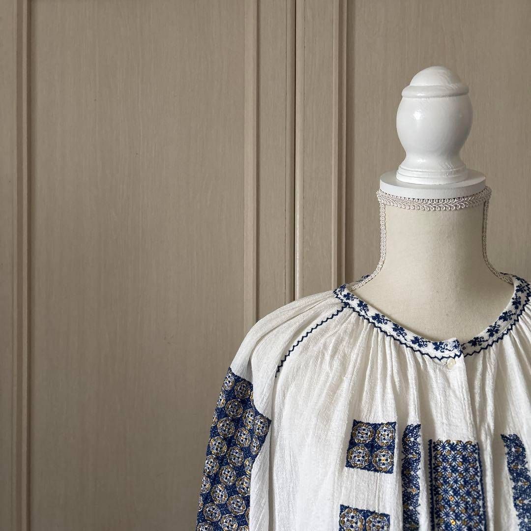 E ロンハーマン Ron herman 刺繍 花柄 総柄 ブラウス シャツ 長袖