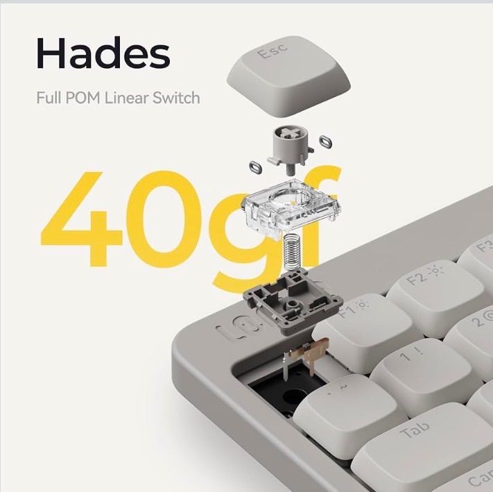 Lofree Specter ロープロファイル POMスイッチ 40g リニアタイプ (Flow