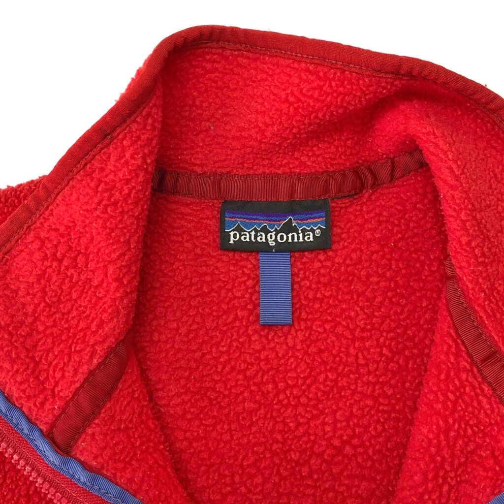 00年代 USA製 patagonia パタゴニア フリースベスト アウトドア レッド