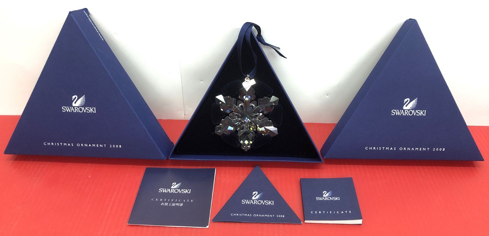 美品 SWAROVSKI スワロフスキー クリスタル スノーフレーク クリスマス