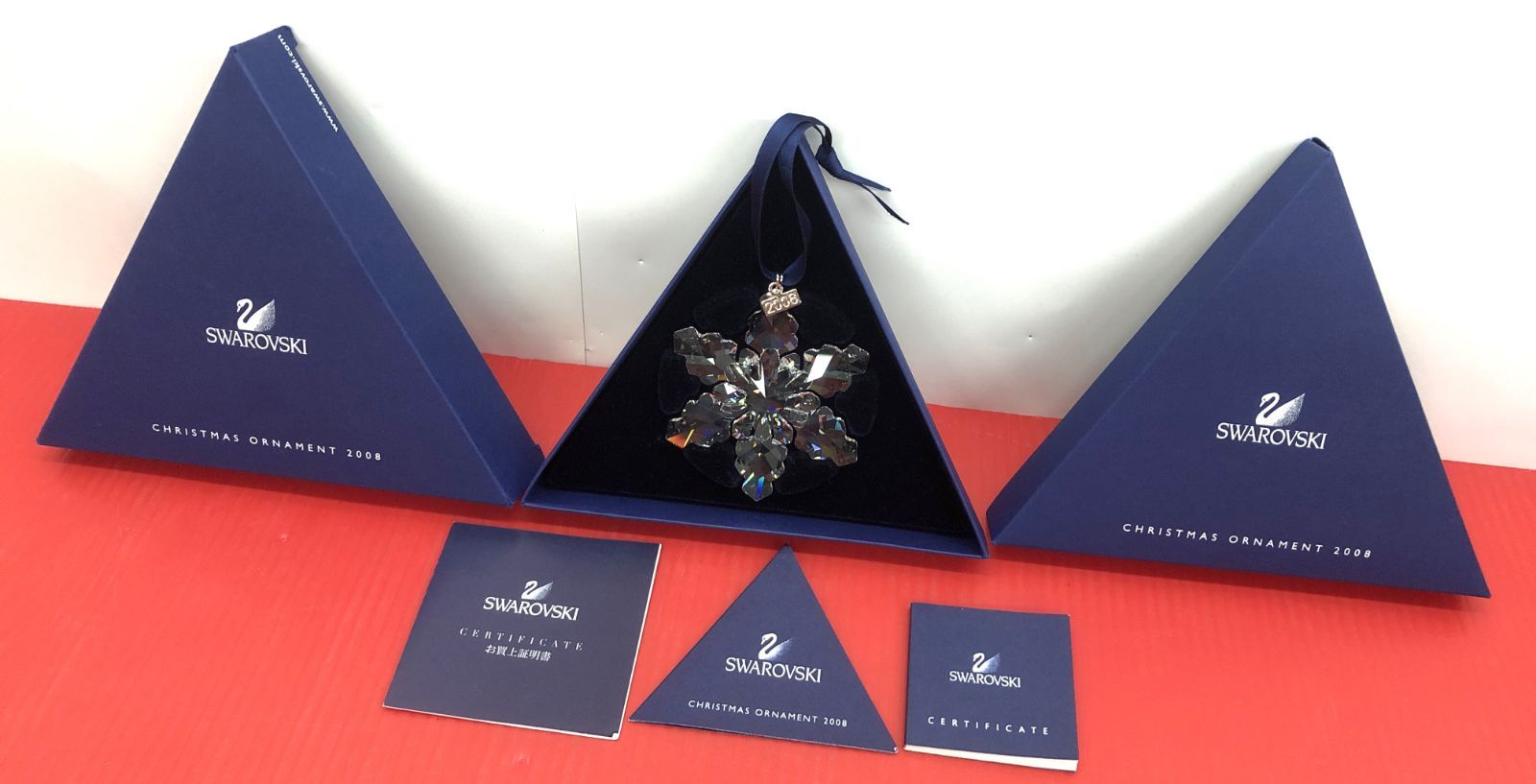 美品 SWAROVSKI スワロフスキー クリスタル スノーフレーク クリスマス