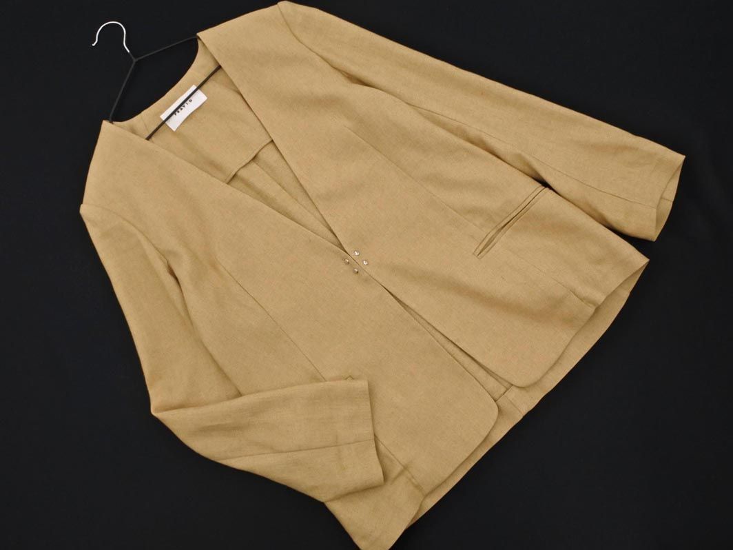 FRAY I.D フレイアイディー リネン混 ノーカラー ジャケット size0