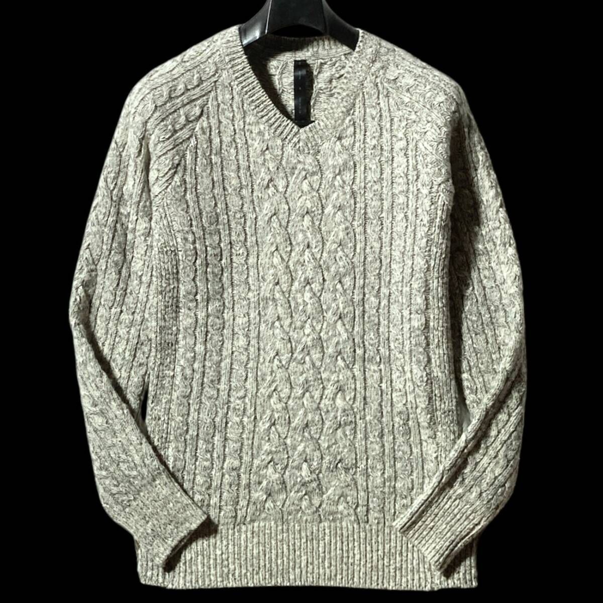 wjk☆完売 名作☆6812 kw44e☆powder mix cable knit☆ケーブル 