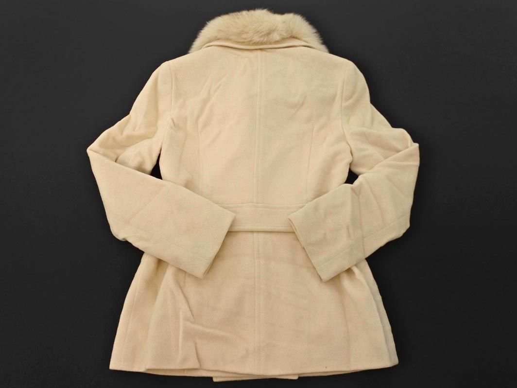 NOVESPAZIO ノーベスパジオ アンゴラ混 ファー付 ハーフ コート size38