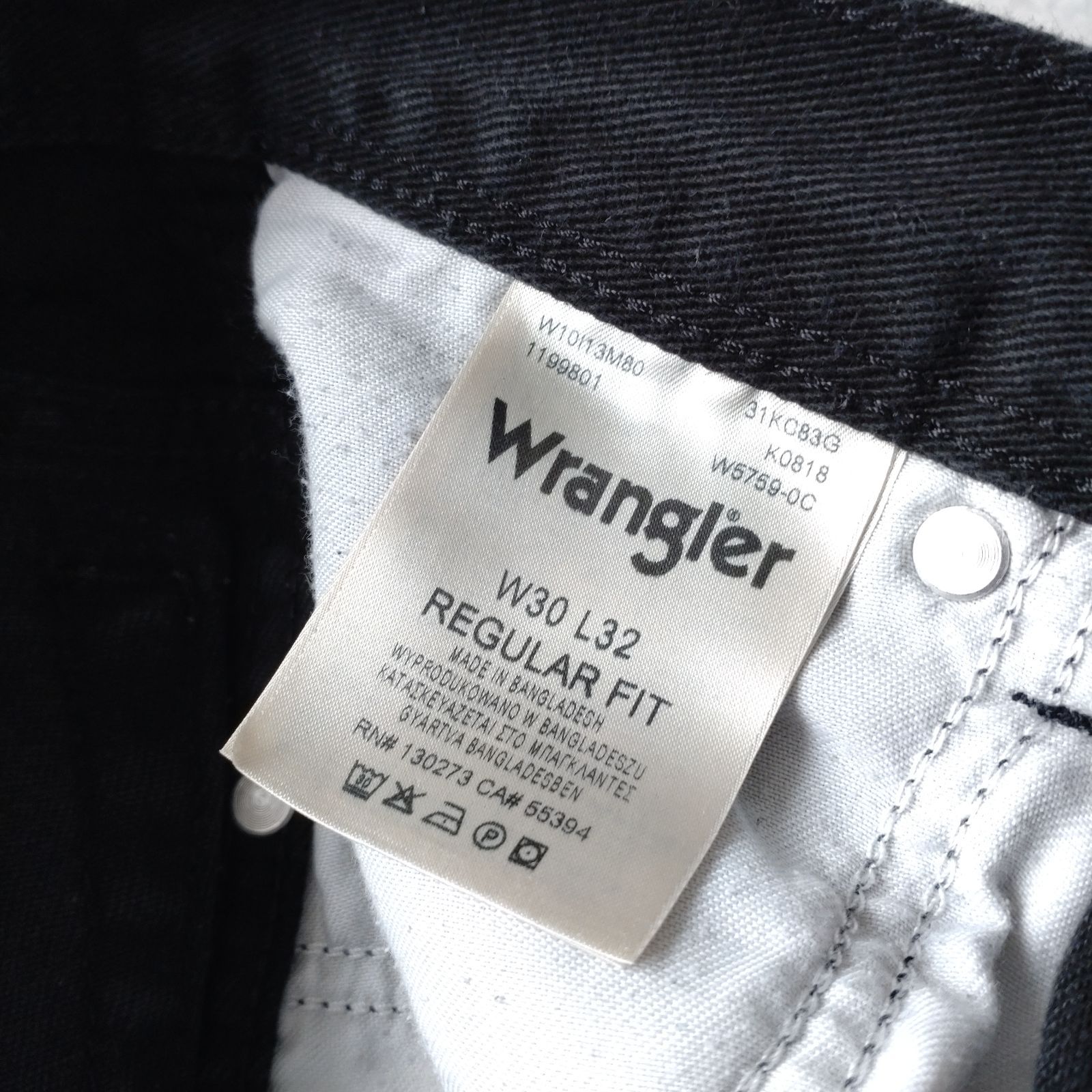古着 Wrangler ユーロラングラー ブラックジーンズ デニムパンツ REGULAR FIT 黒 W30L32 L5512 - メルカリ