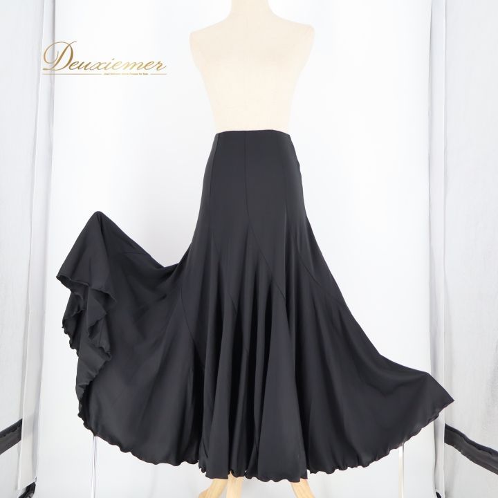 フラメンコ ファルダ スカート ブラック系 チャコット Chacott 日本製