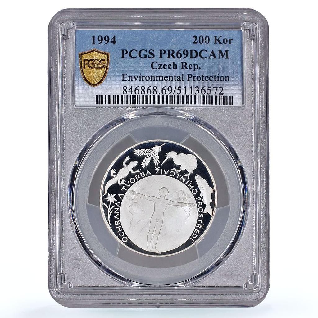 チェコ共和国 200コルナ 環境保護動物 PR69 PCGS 銀貨 1994年 - メルカリ