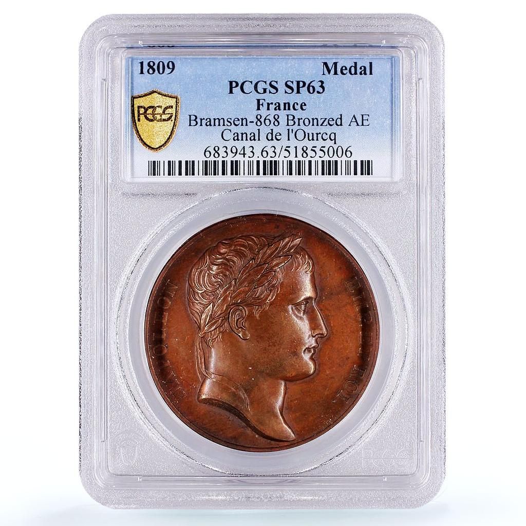 フランス ナポレオン ウルク運河 歴史 ブラムセン-868 SP63 PCGS