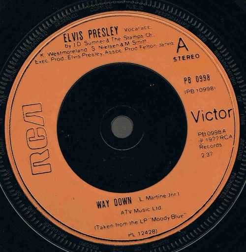 7” Elvis Presley Way Down PB0998 RCA Victor /00080 - メルカリ