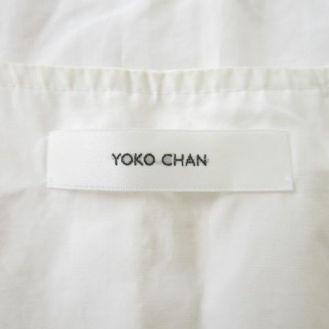 ヨーコチャン YOKO CHAN シャツ ブラウス 38 白 ホワイト ノースリーブ