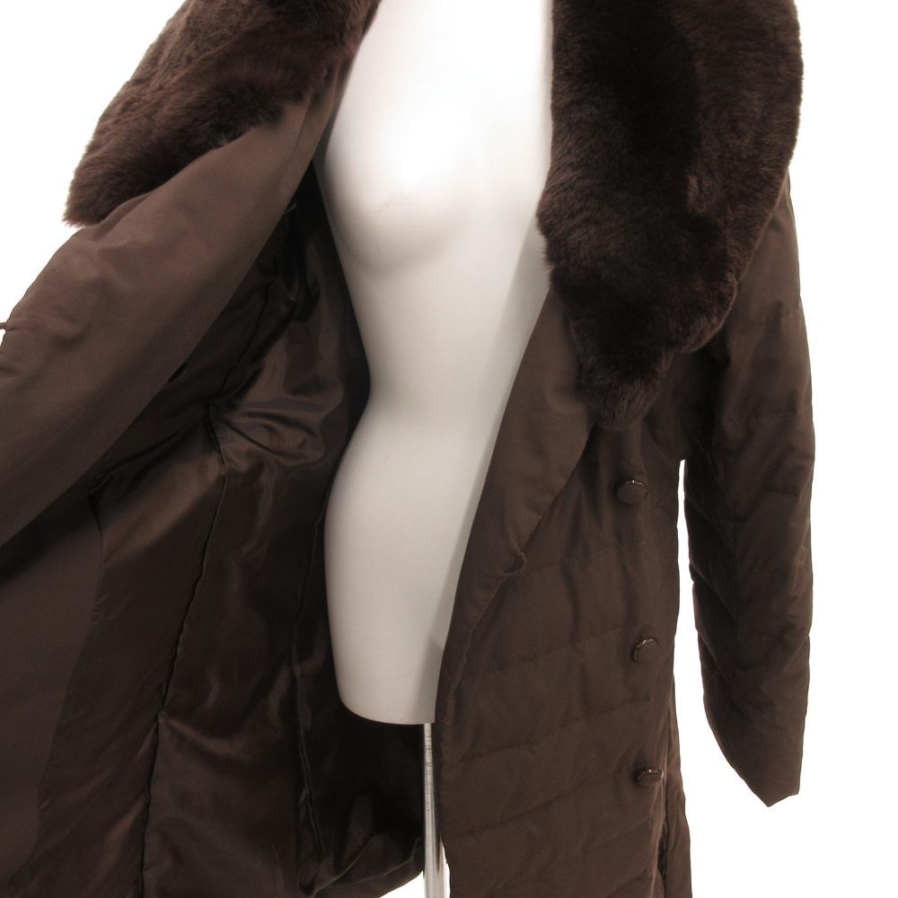 ユキトリイ YUKI TORII ダウンコート ロング フード レッキスファー 40