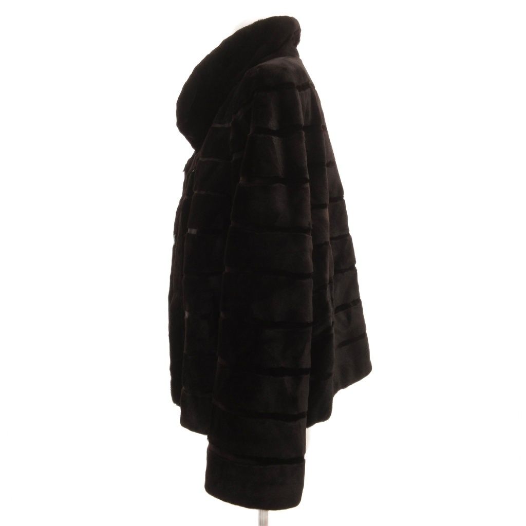 SAGA MINK シェアードミンク セミロング丈 レトロデザイン　Fサイズ サガミンク SAGA MINK FABIO MANTEGAZZA ファーコート 毛皮 シェアード