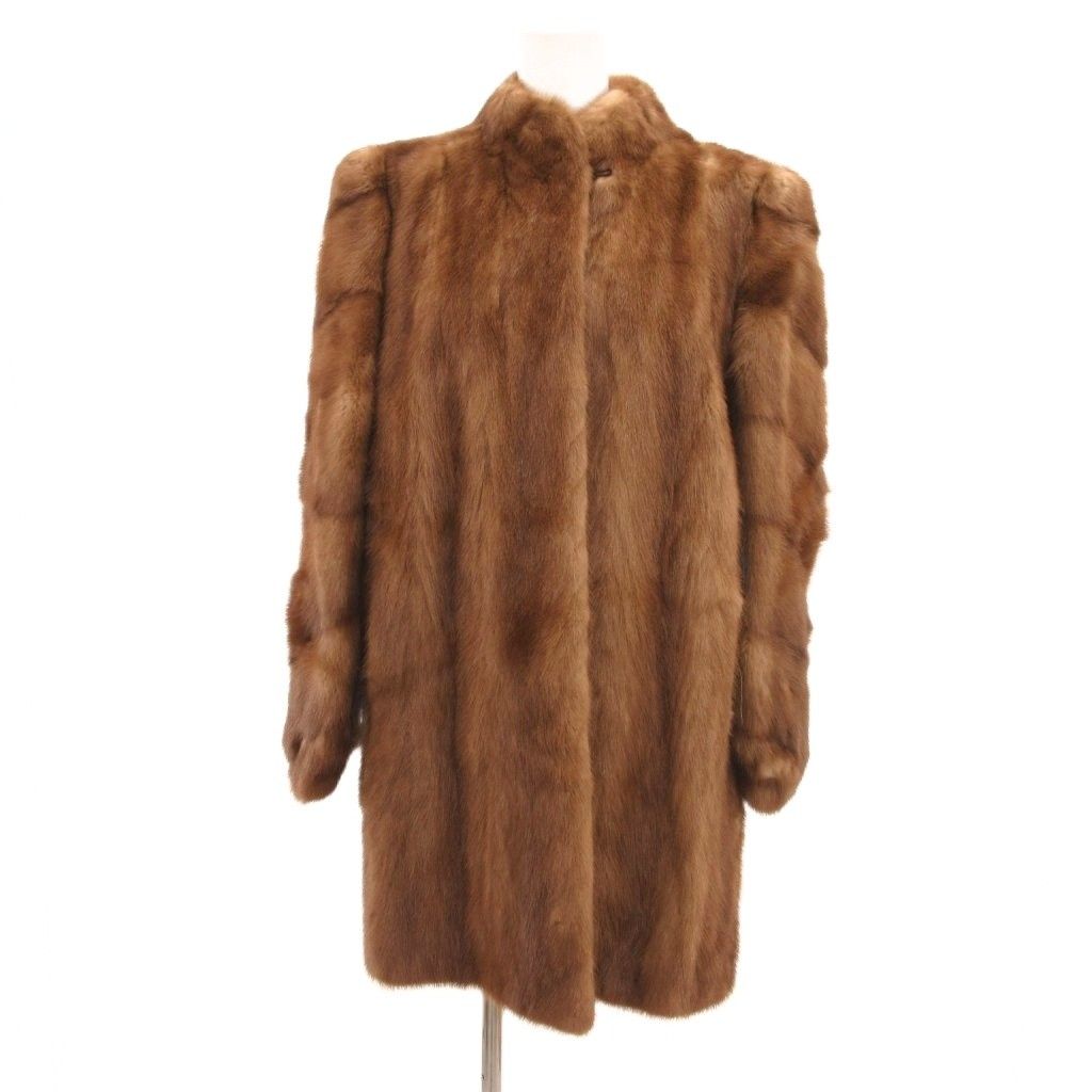 SAGA MINK 銀サガ　ミンク　毛皮　ファーコート　ダークブラウン　L 高級 サガミンク SAGA MINK 銀サガ ファーコート ミンク 毛皮 15 茶