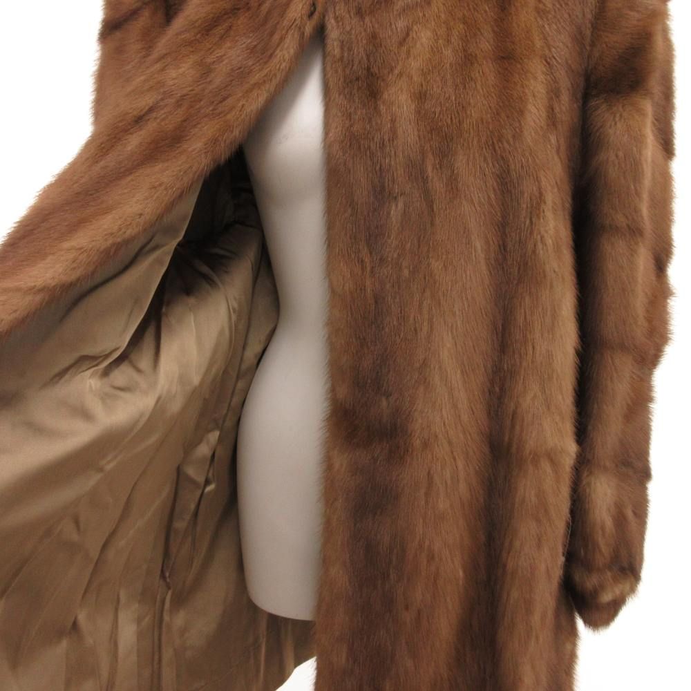 サガミンク SAGA MINK 銀サガ ファーコート ミンク 毛皮 15 茶