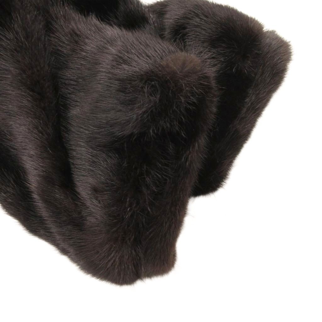 ノーブランド ファーコート ブラックミンク 逆毛 毛皮 13 黒 ブラック
