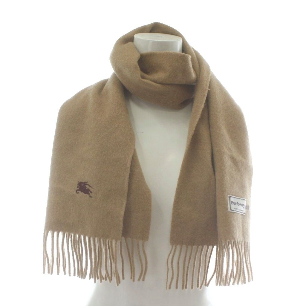 バーバリーズ Burberrys マフラー ストール カシミヤ フリンジ ロゴ