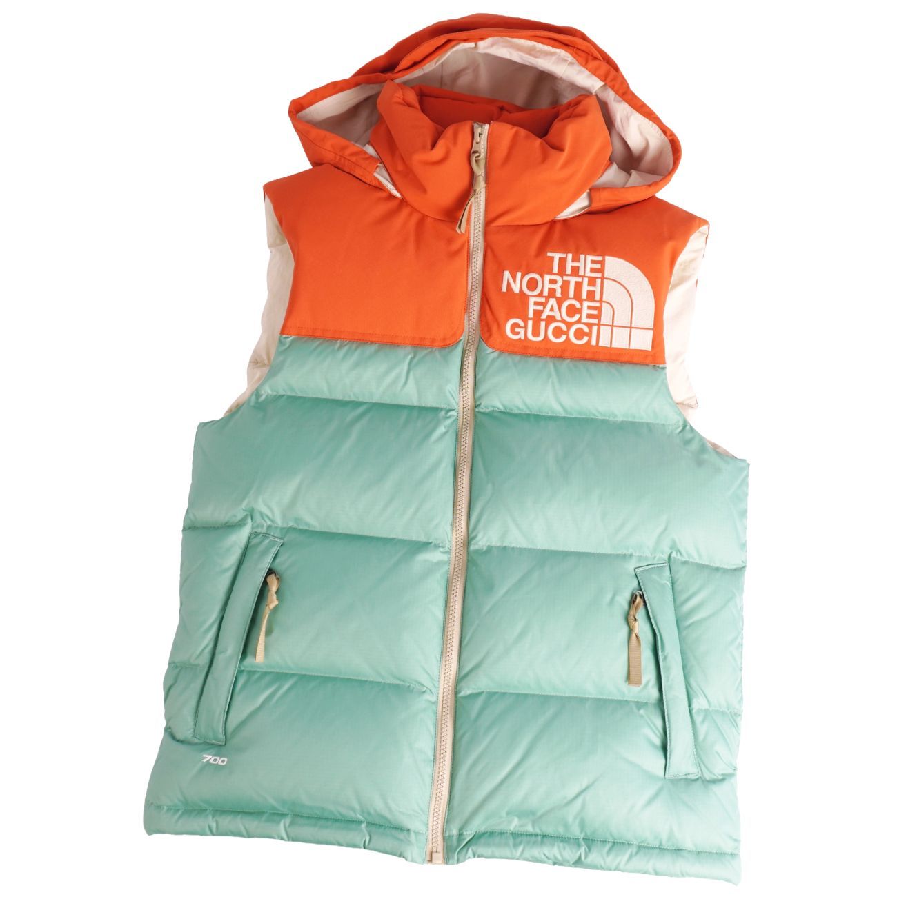 美品 グッチ GUCCI THE NORTH FACE ベスト フード付き ダウ - メルカリ